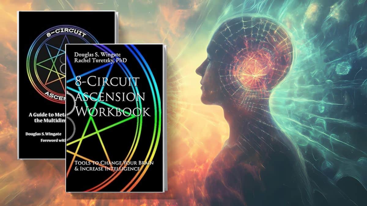 dreamy photo of a man showing energetic activation and rainbow colors in brain